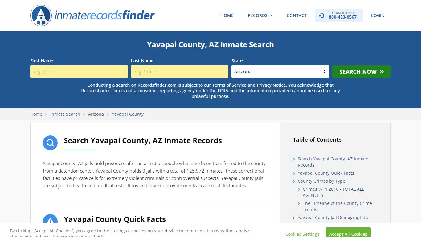 Yavapai County, AZ Inmate Lookup & Jail Records Online